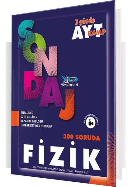 Yayın Denizi Yayınları AYT Fizik Pro 300 Soruda Sondaj Kamp