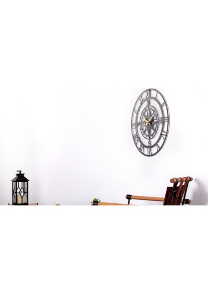Gowpenart Pusulalı Metal Siyah Duvar Saati 1,5 mm modelleri