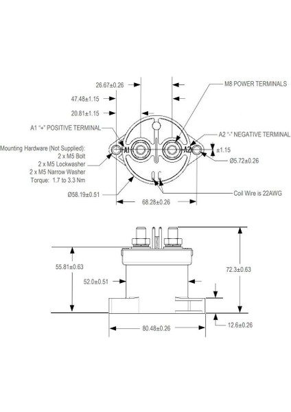 EVC500 12-24V Yüksek Gerilim Rölesi - Kontaktör P/n 2098190-1 modelleri