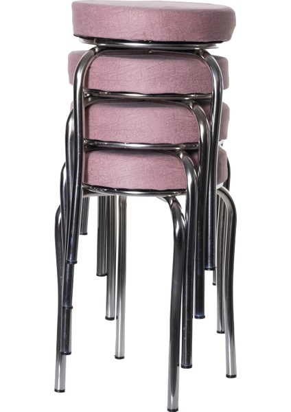 Tabure Kumaş 4 Adet Pembe