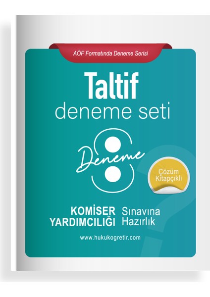 Taltif Paem 7 Komiser Yardımcılığı Sınavına Hazırlık Aöf Formatında 8'li Deneme Serisi