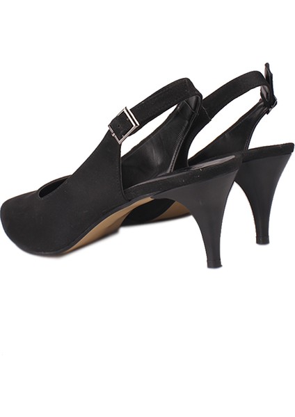 111215 008 Kadın Siyah Süet Büyük & Küçük Numara Stiletto modelleri