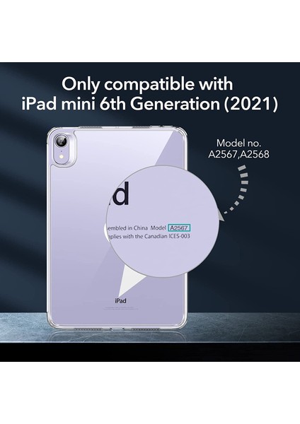 Apple Ipad Mini 6. Nesil 2021 Şok Emici Şeffaf Silikon Kılıf fiyatları