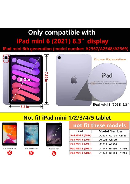 Apple iPad Mini 6 2021 (6.nesil) 360° Dönen Standlı Kılıf indirimleri