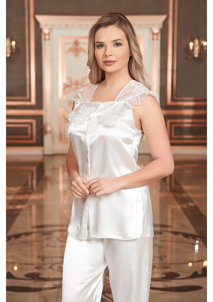 BARİNA 8688 BAYAN KISA SATEN EKRU 6 LI SET modelleri