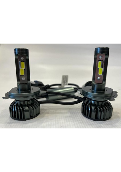 H4 Led Xenon Kit Kısa Fanlı Şimşek Etkili Raxiom F10 (2 Adet Far Için)