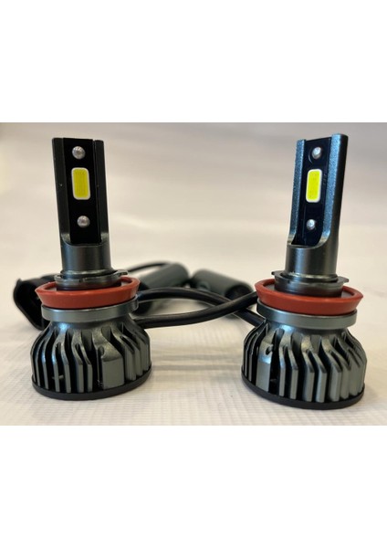 H11 Led Xenon Kit Kısa Fanlı Şimşek Etkili Raxiom F10 2 Adet Far Için
