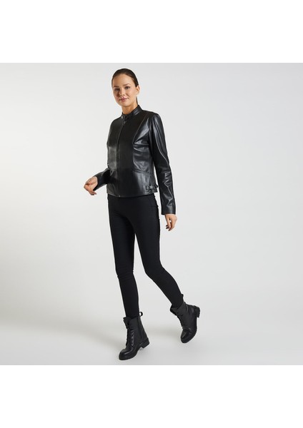 Paride Siyah Kadın Deri Ceket fiyatları