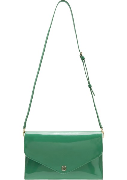 Maxima Yeşil Kadın Deri Clutch