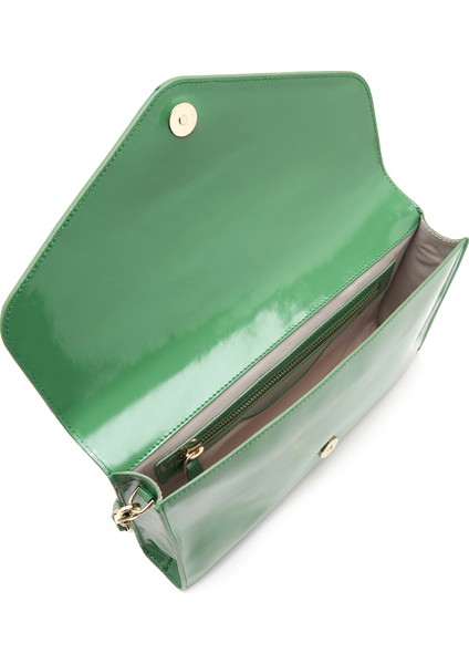 Maxima Yeşil Kadın Deri Clutch
