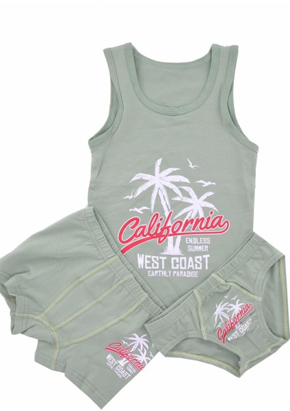 Erkek Çocuk California Atlet Külot Boxer Takım