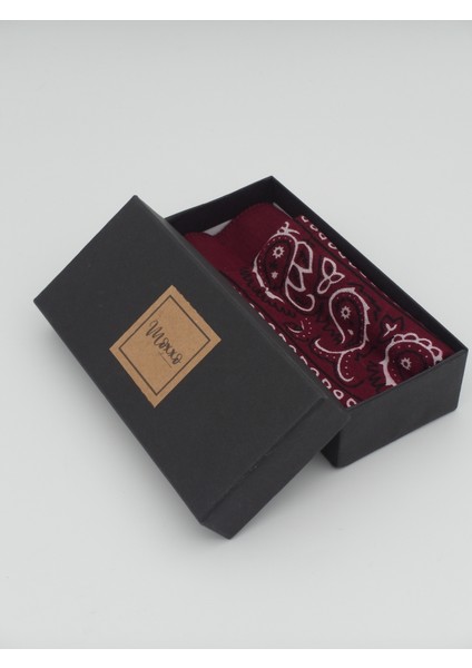Iki'li Paket %100 Coton Desenli Bordo Renk Bandana Unisex Kadın/erkek Model 1 fırsatları