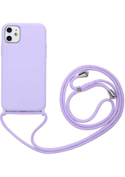 iphone 11 Kılıf Boyun Askılı Lansman Silikon Kılıf Kapak