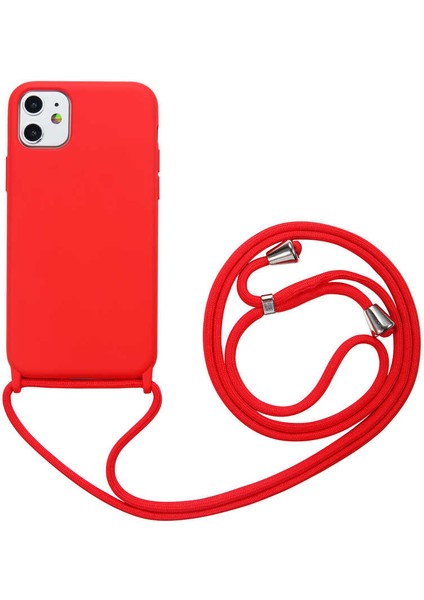 iphone 12MINI Kılıf Boyun Askılı Lansman Silikon Kılıf Kapak