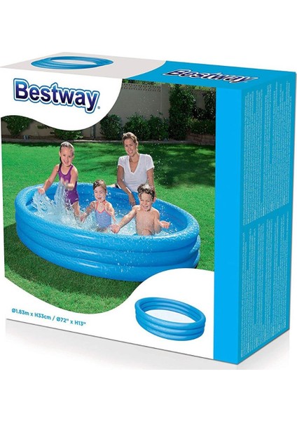 Bestway 3 Boğumlu Renkli Şişme Havuz 1.83M x 33CM