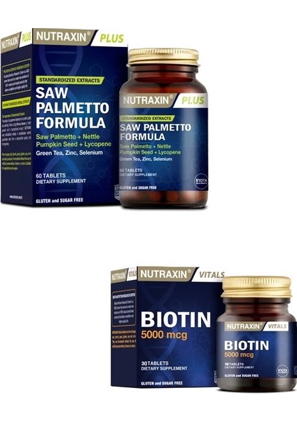 Saw Palmetto Formula 60 Tablet + Biotin 5000 Mcg 30 Tablet