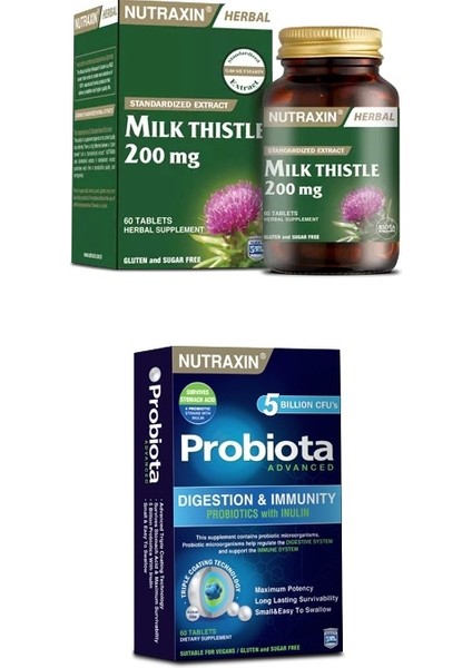 Milk Thistle 60 Tablet + Probiota 60 Tablet