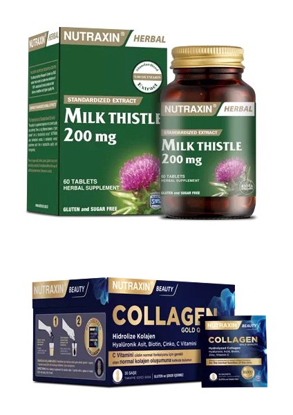 Milk Thistle 60 Tablet + Hidrolize Toz 30 Saşe
