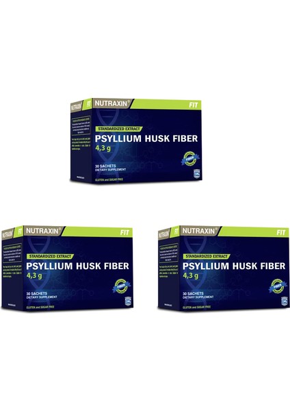 Psyllium Husk Fiber 30 Saşe X3 Adet