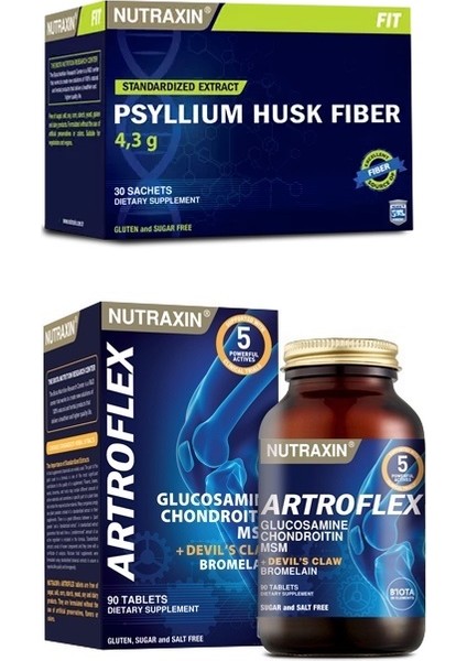 Psyllium Husk Fiber 30 Saşe + Artroflex 90 Tablet