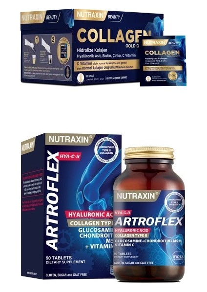 Collagen 30 Saşe 10000 Mg + Hya C-Iı Glukozamin Serisi 90 Tablet