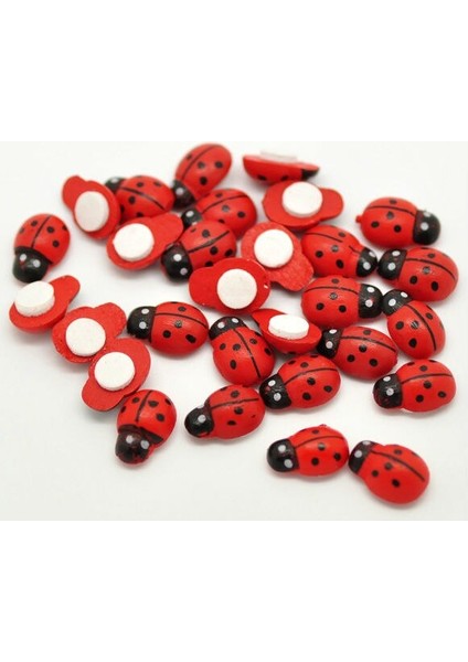 50 Adet Uğur Böceği Yapışkanlı 1 cm x 1 cm