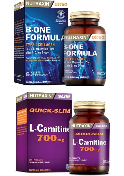 B-One Formula 90 Tablet +Quick-Slim L-Carnitine 60 Tablet