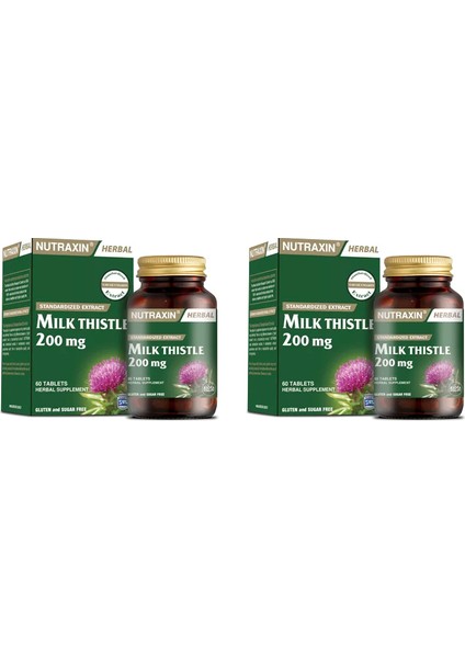 Milk Thistle Deve Dikeni Tohum Ekstresi 60 Tablet X2 Adet