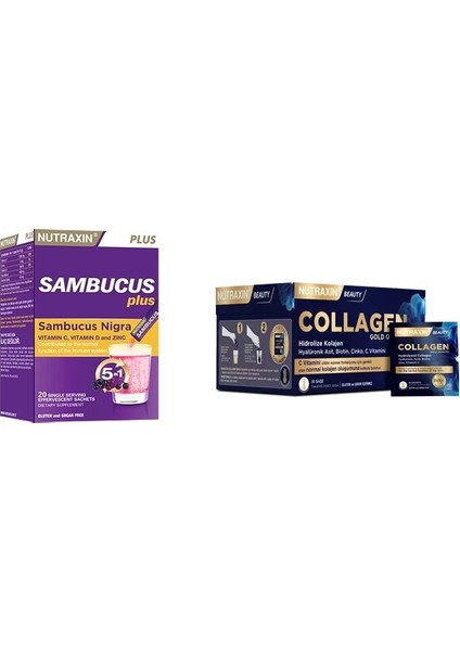Collagen 30 Saşe 10000 Mg + Sambucus Plus 20 Saşe