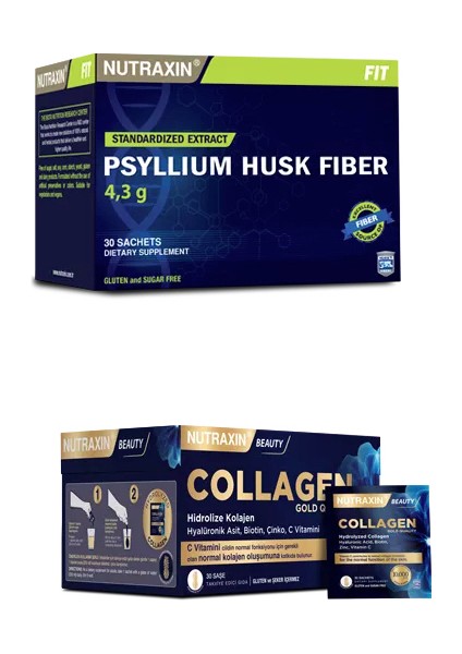 Psyllium Husk Fiber 30 Saşe + Hidrolize Toz 30 Saşe