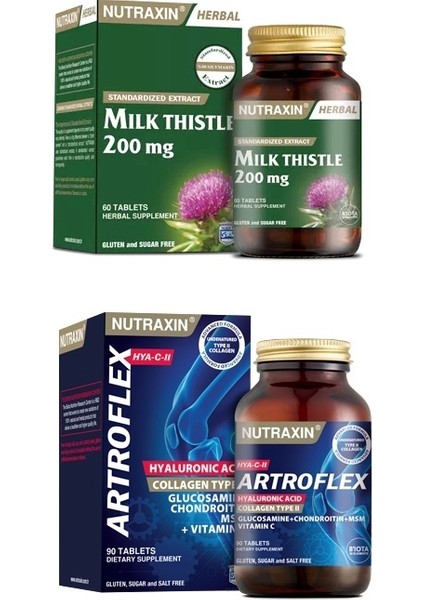 Milk Thistle 60 Tablet + Hya C-Iı Glukozamin Serisi 90 Tablet