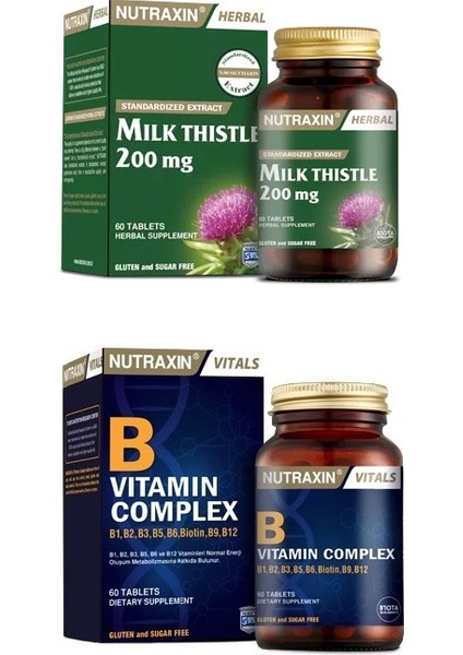 Milk Thistle 60 Tablet + B Vitamin Complex 60 Tablet