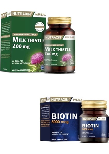 Milk Thistle 60 Tablet + Biotin 5000 Mcg 30 Tablet