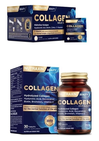 Collagen 30 Saşe 10000 Mg + Hidrolize 30 Tablet