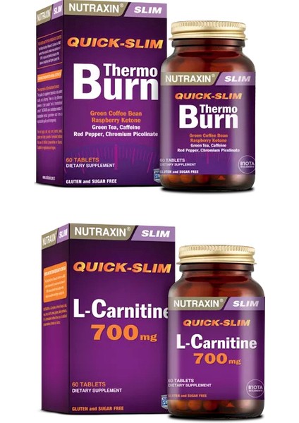 Ouick-Slim Thermo Burn 60 Tablet +Quick-Slim L-Carnitine 60 Tablet