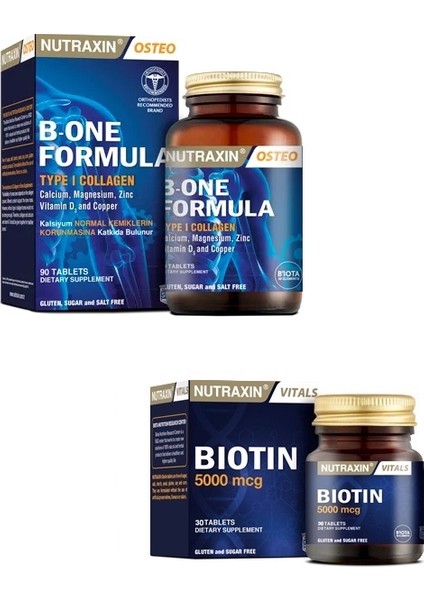 B-One Formula 90 Tablet + Biotin 5000 Mcg 30 Tablet