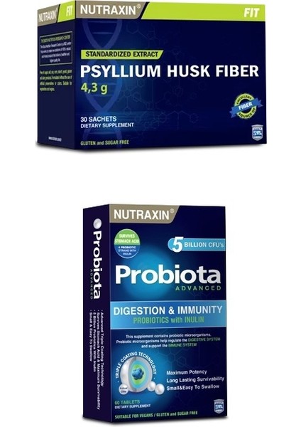 Psyllium Husk Fiber 30 Saşe + Probiota 60 Tablet
