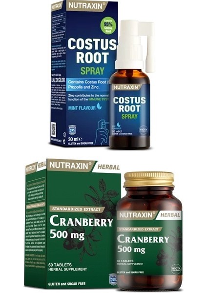 Costus Root 30 ml + Cranberry 500 Mg 60 Tablet