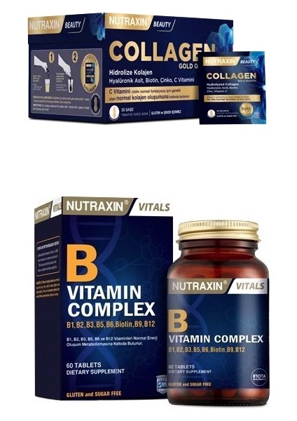 Collagen 30 Saşe 10000 Mg + B Vitamin Complex 60 Tablet