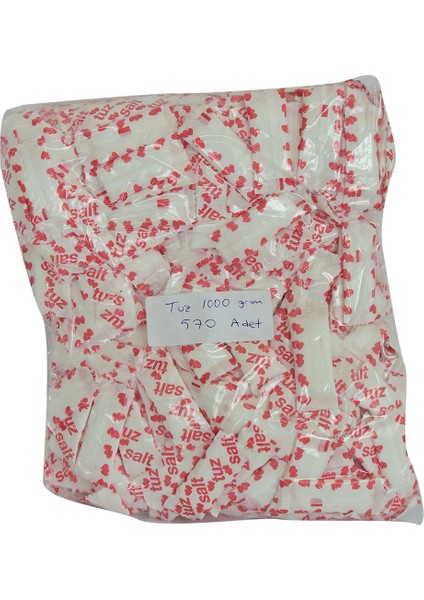 Tek Kullanımlık Paketli Tuz 1000 gr Takribi 570 Adetli 1 Paket
