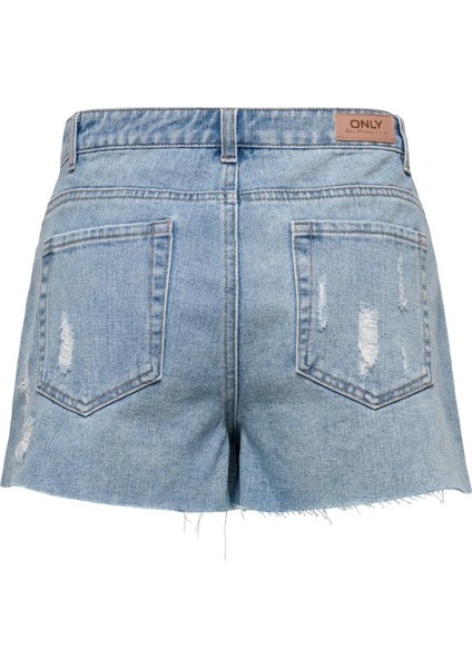 Onltexas Lıfe Reg Denim Bayan Şort Açık Mavi