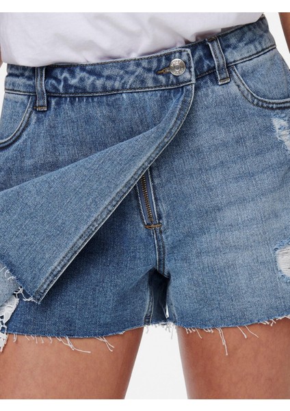 Onltexas Lıfe Reg Denim Bayan Şort Açık Mavi