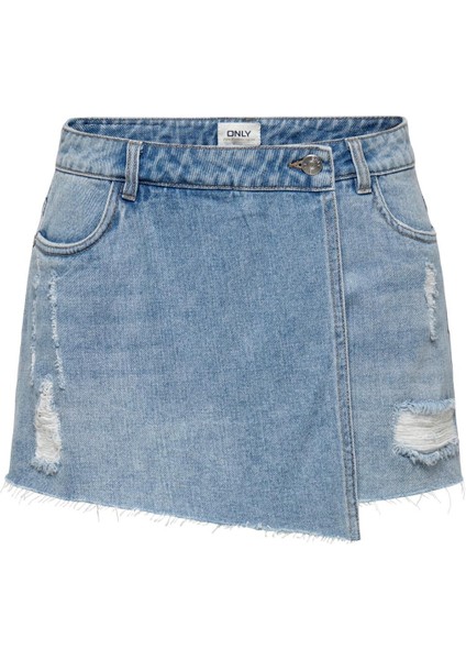 Onltexas Lıfe Reg Denim Bayan Şort Açık Mavi