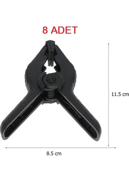 Fon Mandali-Clamp 4.5 Inç Fon Perde Tutucu 8 Adet