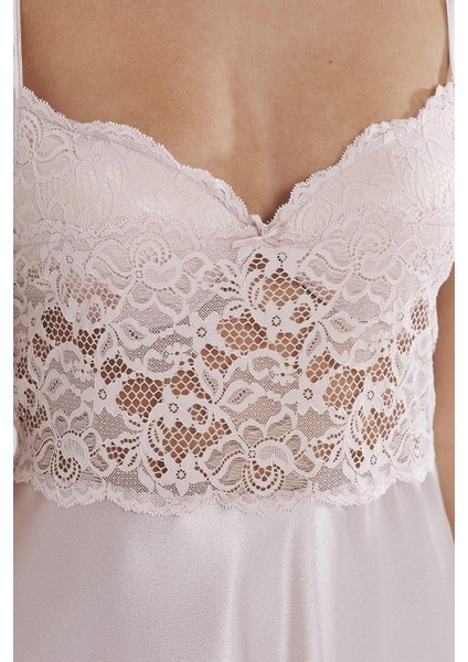 Sütyen Kaplı Sabahlık Gecelik Set 4265