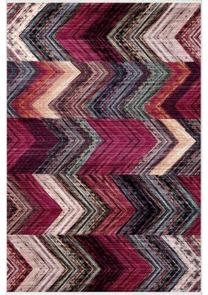 Kilim Desenli Otantik Eskitme Zikzak Pembe Kaydırmaz Kesme Yıkanabilir Ince Halı fiyatları