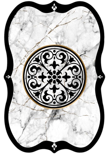 Salon Halısı Klasik Modern Siyah Beyaz Kaydırmaz Kesme Yıkanabilir Ince Halı Tüysüz Kilim