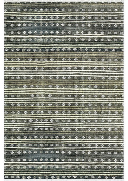 Kilim Desenli Otantik Eskitme Gri Kahverengi Siyah Kaydırmaz Kesme Yıkanabilir Ince Halı fiyatları