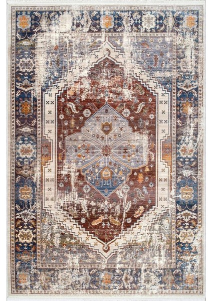 Otantik Eskitme Kahverengi Kaydırmaz Kesme Yıkanabilir Ince Halı fiyatları