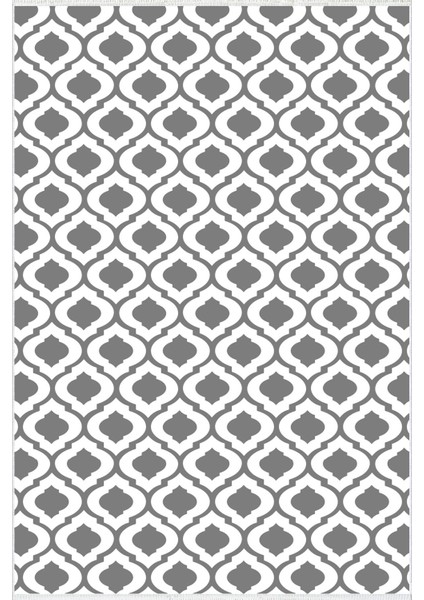 Modern Geometrik Gri Krem Kaydırmaz Kesme Yıkanabilir Ince Halı fiyatları